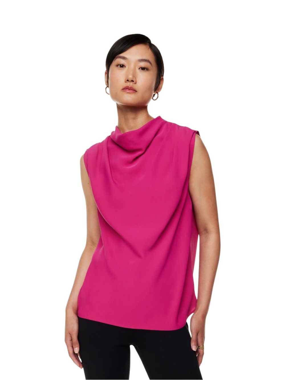 Aritzia Babaton Carter Blouse Eros Pink Medium NWT